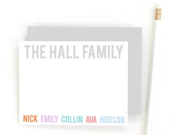 Personalized Stationary for Family Thank you Notes - Custom Family Stationery - Mothers Day Gifts