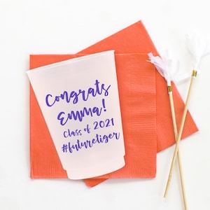 Graduation Cups Class of 2025 College Graduation Decorations Party Favors Personalized Plastic Cups
