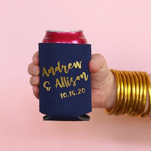 Personalized Wedding Favors Custom Can Coolers Engagement Party Decorations Couples Shower Beer Huggers