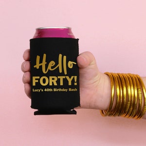 40th Birthday Decorations Personalized Party Favors 30th 50th 60th 70th 80th Slim Can Seltzer Can
