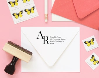 Self-Inking Wedding Address Stamp - Personalized Return Address Stamp - Custom Housewarming Gift