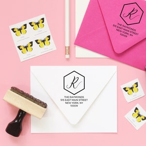 Personalized Return Address Stamp - Modern Wedding Address Stamp - Custom Self-Inking Address Stamp - New Home Gift Idea