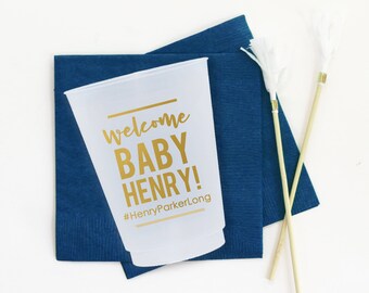 Personalized Baby Shower Cups: Gender Reveal Party Favors