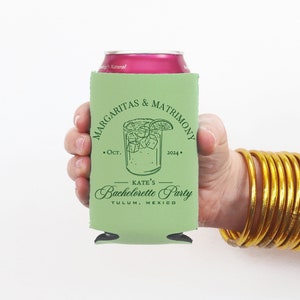 Margs and Matrimony Bachelorette Party Favors - Personalized Can Coolers