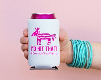 Fiesta Bachelorette Party Can Huggers Personalized Can Coolers Final Fiesta Bachelorette Party Favors Fiesta Decorations Mexico Girls Trip