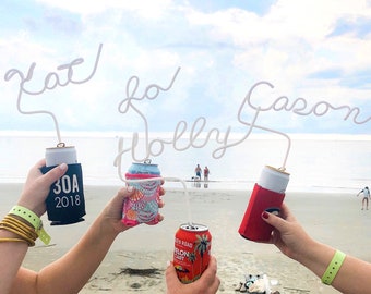 Custom Name Straw Bachelorette Party Crazy Straws Girls Trip Party Favors Personalized Birthday Decorations