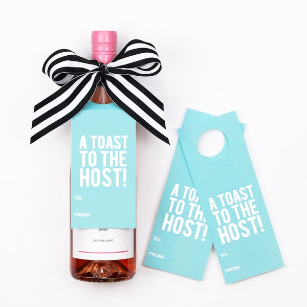 Hostess Gifts Wine Bottle Tags Personalized Gift Tags Baby Shower Bridal Shower Last Minute Gift Ideas for Host