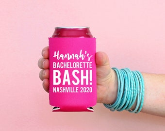 Personalized Can Cooler Bachelorette Party Favors Custom Can Hugger Bachelorette Party Supplies Decorations Beer Hugger