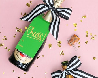 Cheers Wine Tags for Wedding Last Minute Gifts Personalized Wine and Spirits Gift Tag Hostess Gift Ideas
