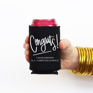 Custom Graduation Coozies, Personalized Party Favors, Class of 2025 Graduation Party Decorations