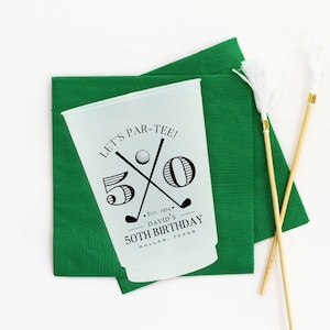 Golf Birthday Cups Personalized - Golf Theme Party Favors and Decorations