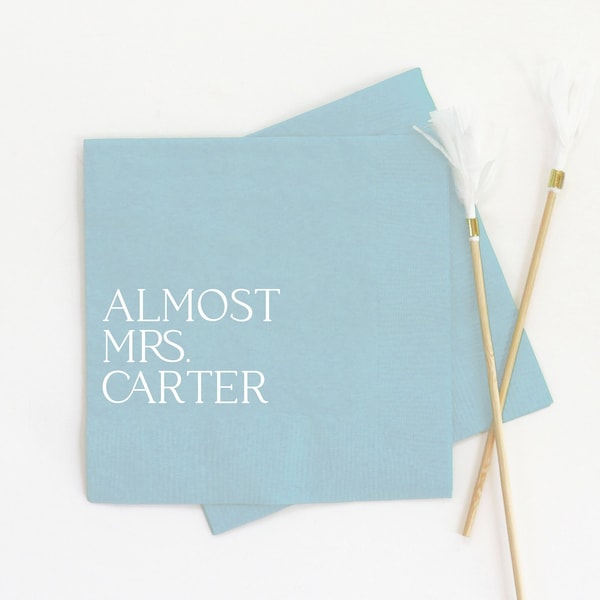 Custom Cocktail Napkins for Bridal Shower - Available in Beverage, Luncheon, Dinner, and Guest Towel Size