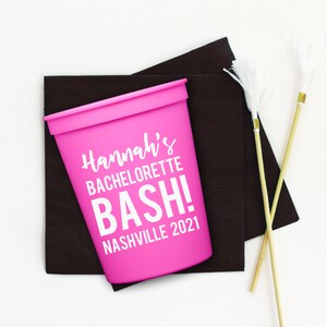 Bachelorette Party Decoration, Personalized Cups, Custom Bachelorette Party Favors, Bridal Party Cups