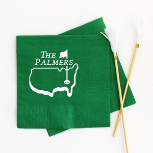 Golf Party Napkins - Personalized Birthday Napkins - Available in Beverage, Luncheon, Dinner, and Guest Towel Size