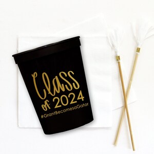 Graduation Party Cups - Custom Printed Class of 2025 Favors and Decorations