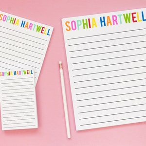 Personalized Notepad for Kids - Girls Lined Writing Paper with Envelopes - Lined Stationery Set for Girls