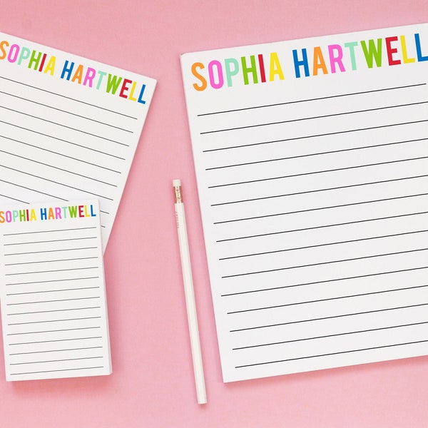 Personalized Notepad for Kids - Girls Lined Writing Paper with Envelopes - Lined Stationery Set for Girls