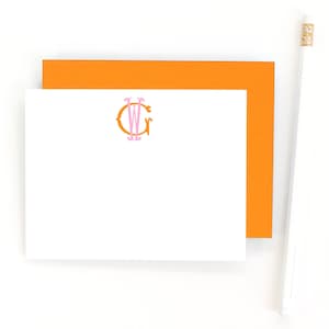 Cancelleria personalizzata per ragazze con monogramma di bambù