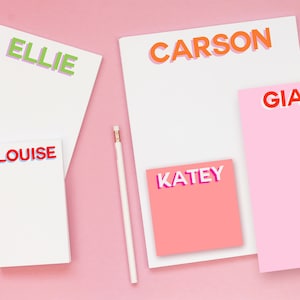 Personalized Name Notepad for Girls - Kids Custom School Supplies