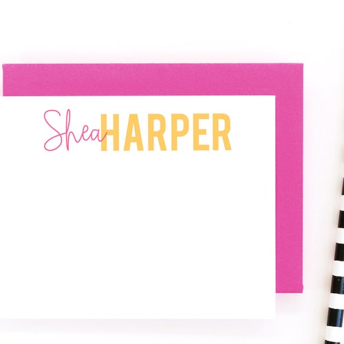 Women's Personalized Stationary Custom Stationery Set Etsy