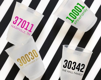 Personalized Zip Code Cups: Realtor Closing Gift, Housewarming Gift, Neighborhood Cups