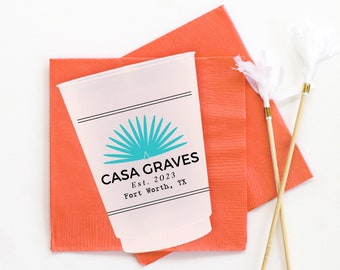 Custom Casamigos Cups - Personalized Last Name Cups - Tequila Cups