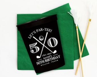 Personalized Golf Birthday Party Cups: Par-Tee Favors