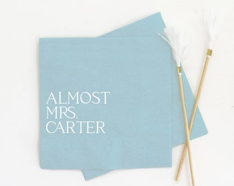 Custom Cocktail Napkins for Bridal Shower - Available in Beverage, Luncheon, Dinner, and Guest Towel Size