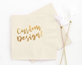 Personalized Cocktail Napkins, Design Your Own Napkins, Wedding Napkins, Custom Artwork, Birthday Napkins, Company Party, Baby Shower Napkin