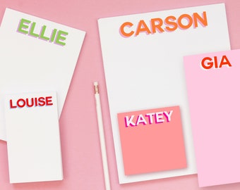 Personalized Name Notepad for Girls - Kids Custom School Supplies