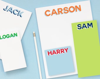 Custom Kids Notepad - Personalized School Supplies - Boy Easter Basket Gifts