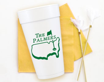 Golf Party Foam Cups - Golf Themed Party Favors - Personalized Styrofoam Cup