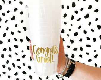 2023 Graduation Decorations Graduation Party Cups Congrats Grad Plastic Cups Graduation Party Favors- Ready to Ship!
