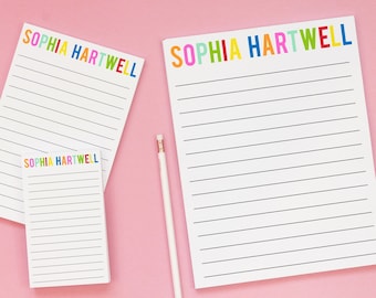 Personalized Notepad for Kids - Girls Lined Writing Paper with Envelopes - Lined Stationery Set for Girls