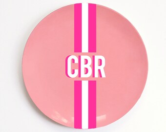 Personalized Plate for Kids - Custom Dinner Plate - Monogram Birthday Plate - Customized Gifts