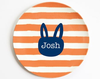 Kids Personalized Easter Plate - Easter Bunny Plate - Kids Easter Table - Kids Easter Basket Gifts