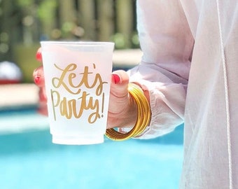 Bachelorette Cups, Birthday Party Decorations, Plastic Party Cups, Vacation Cups - Ready to Ship - SET OF 10