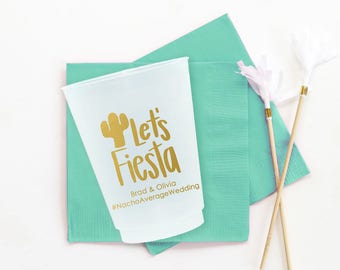 Personalized Fiesta Cups: Mexican Wedding Rehearsal Dinner, Cactus Design