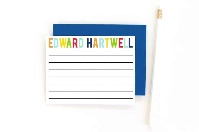 Boys Personalized Stationery Set Lined Stationary for Boys Etsy