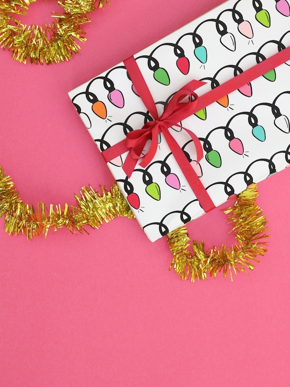 Cute Christmas Gift Wrap - Unique Multi-Colored Christmas Wrapping Paper  Set with Stickers and Cut-Out Shapes - Great Christmas Wrap for Kids