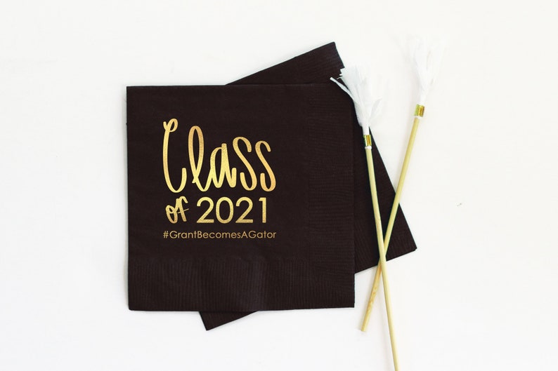 Class of 2021 Napkins Personalized Graduation Napkins