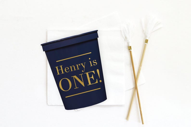 Boys First Birthday Party Decorations Personalized Beverage Napkins 1st Birthday Party Supplies Custom Cocktail Napkins image 7