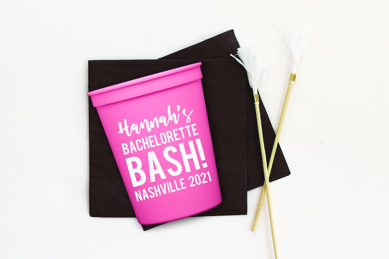 Bachelorette Party Decoration Personalized Cups Custom Etsy