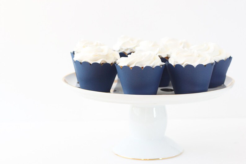 Navy Blau Cupcake Wrappers Marineblau Partei Liefert Navy Blau Cupcake Wrappers Marineblau Partei Liefert