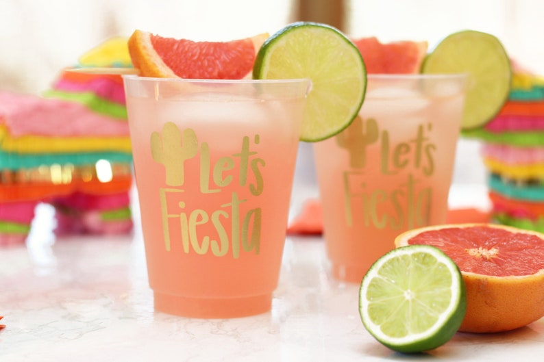 Fiesta Cups Mexican Themed Birthday Mexico Bachelorette Party Cups Cinco De Mayo Decorations Fiesta Party Favors image 1