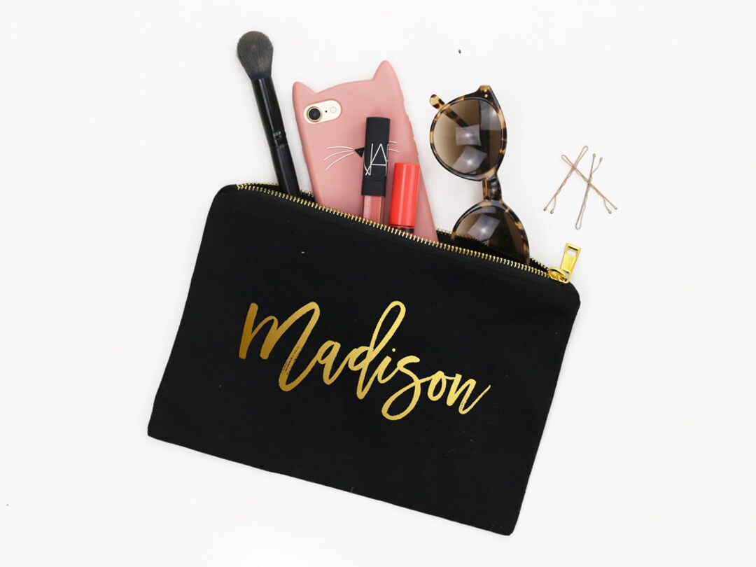 Personalized Pencil Pouch Makeup Bag Zipper Pouch Custom Cosmetic Bag ...