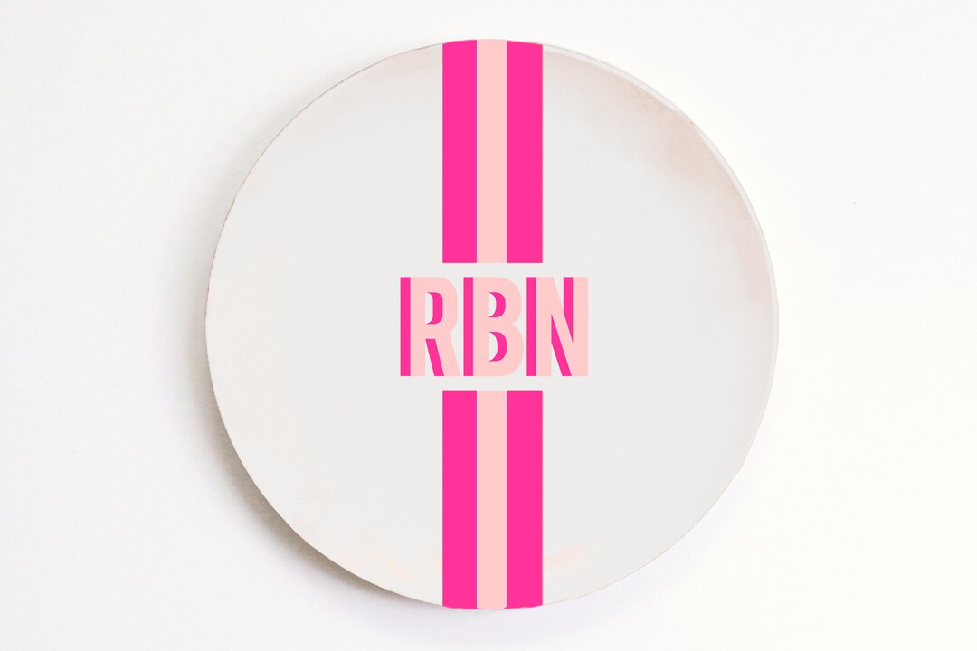 Personalized Plates for Kids Monogram Melamine Plate Custom Birthday