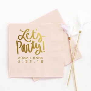 Custom Wedding Bar Napkins - Available in Beverage, Luncheon, Dinner, and Guest Towel Size