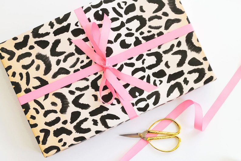 Leopard Print Wrapping Paper Animal Print Gift Wrap ...