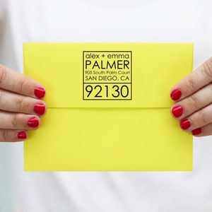Modern Address Stamp, Personalized Self Inking Address Stamp, Housewarming Gift